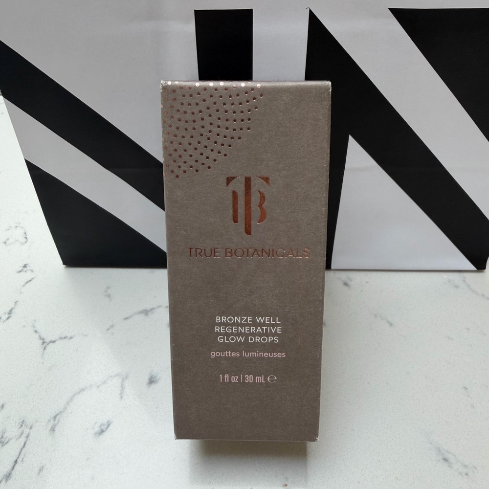 NIB True Botanicals Bronze Well Regenerative Glow Drops - Brown